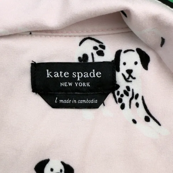 Kate Spade Women's Sz LRG Dalmations Dogs Pajama Top Sleepwear - Image 5