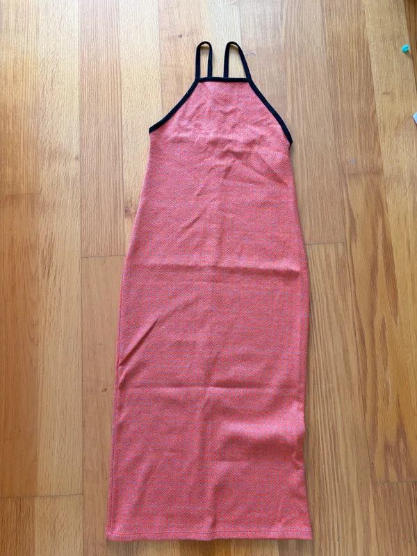 ZARA Orange Jacquard Dress - Image 11