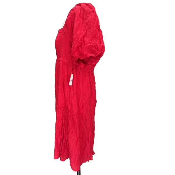 Altar'd State Marianne Mini Dress Red Women's XL New Ruffle Tiered Boho - Image 4