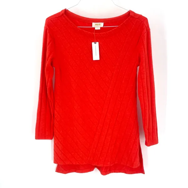 Anthropologie Maeve NWT Devine Classy Casual Asymmetrical Long Sleeve Tunic Top - Image 4