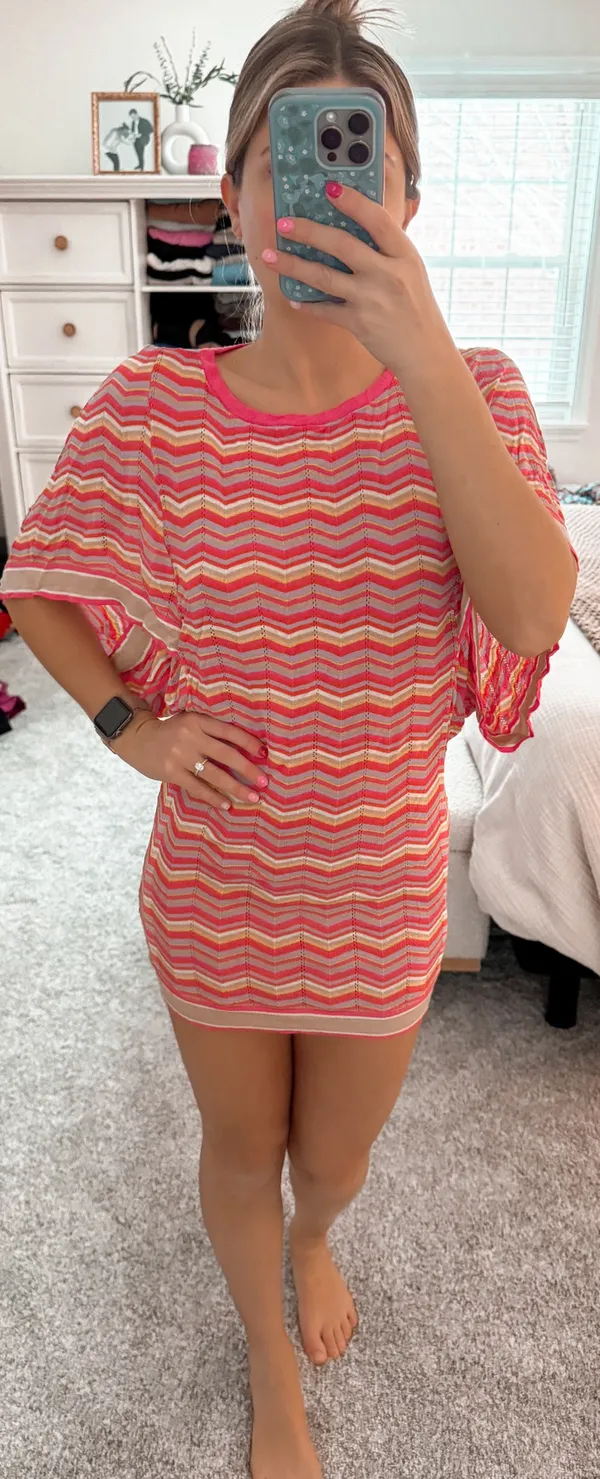 Boutique Chevron mini dress coverup - Image 2
