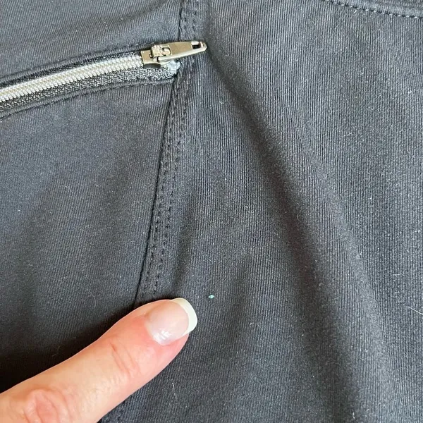 Athleta Black Metro Pull-On Active Skort Skirt Zipper Pockets - Image 9