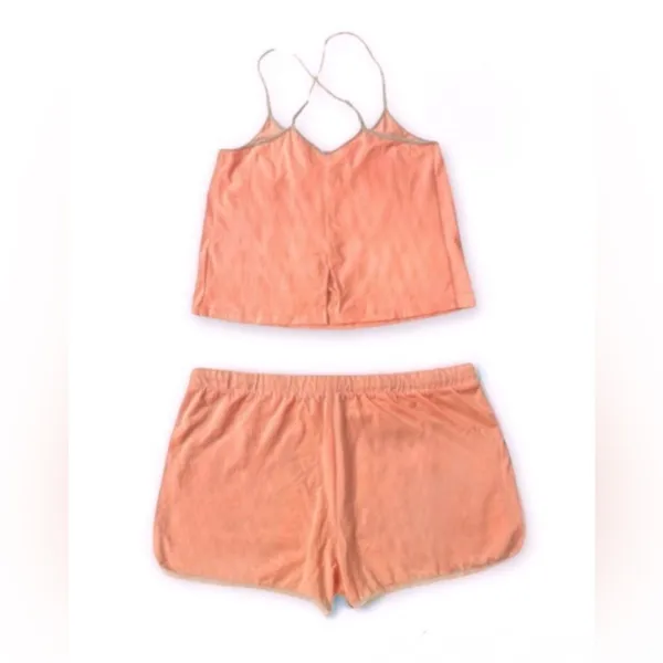 Johnny Was Calme Night and Day Peach & gray Tank & Shorts Set - worn once -flaw - Image 2