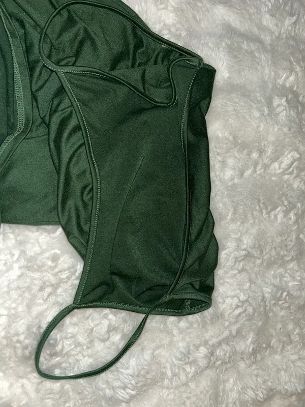 SheIn NWOT Solid Green Cami Long Soft Lounge Dress - Image 14