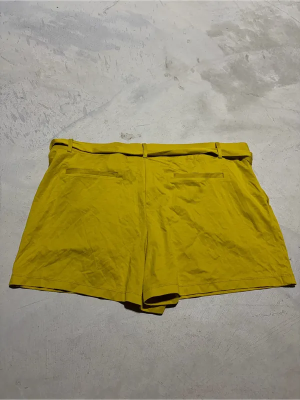 Loft NWT Tie-Waist Shorts Yellow XL cotton MSRP $50 - Image 6