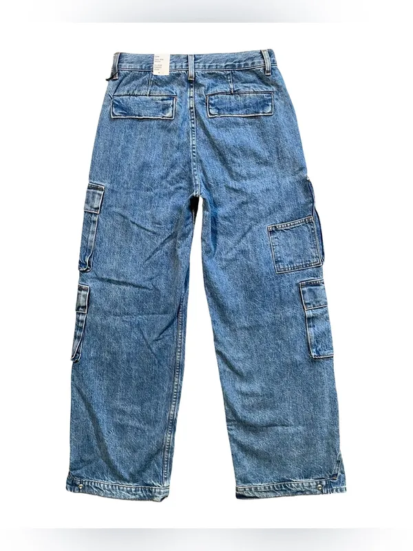 NWT Aritzia Denim Forum The 90’s Millie Hi-Rise Cargo Jeans Size 26W - Image 8