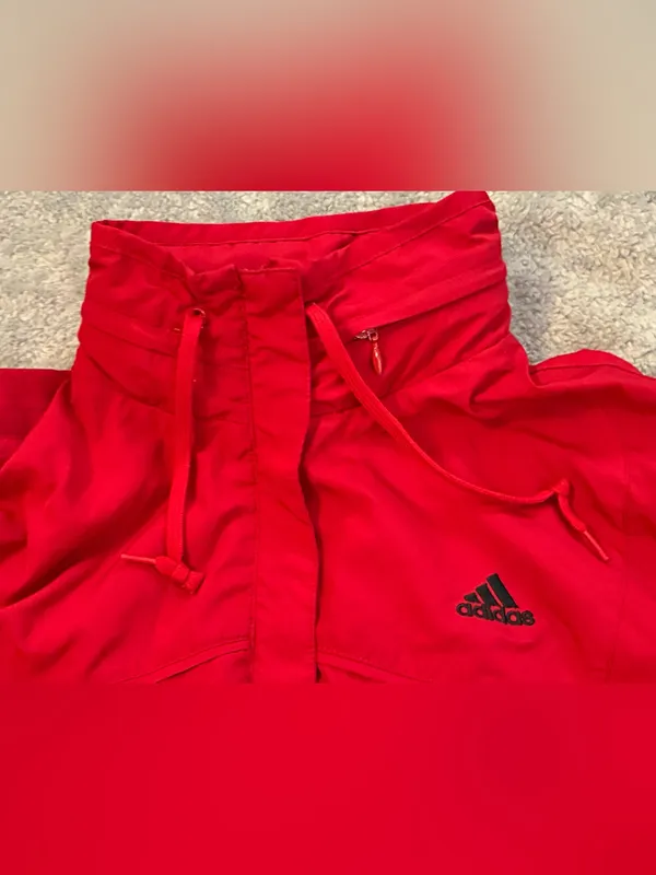 Women’s Adidas Pink Hooded Zip up Jacket Size Medium - Image 12