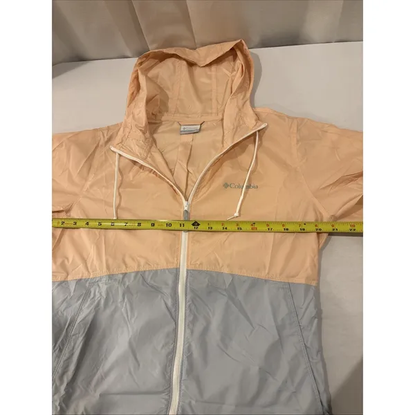 Columbia Woman's Hooded Zip Front Lightweight 2-Tone Windbreaker Size Medium‎ - Image 9