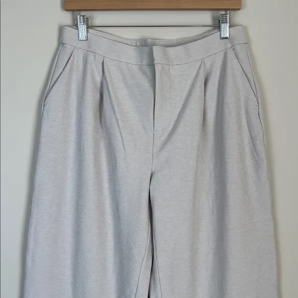 Vuori Elevation Trouser Wide Leg Pants Heathered off white Size Large - Image 2