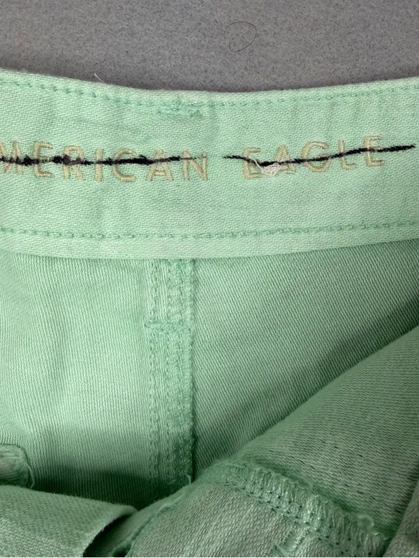 American Eagle High Rise Shorts Womens 4 Mint Green Cotton Utility Preppy - Image 5