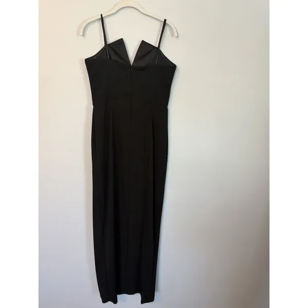 Betsy & Adam Black Tux Detail Strapless Column Gown Size 10 $239 NEW - Image 12
