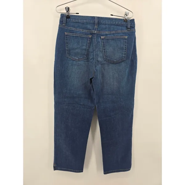 Talbots Jeans Women 8P Blue Straight Leg Stretch Petite Medium Wash Denim - Image 3
