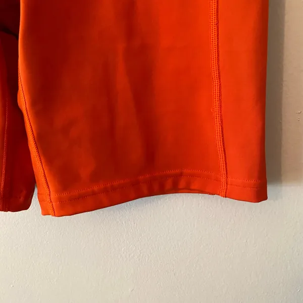 Savage X Fenty Sport Orange Biker Shorts Workout Women's size 12 / 14 Large - Image 5