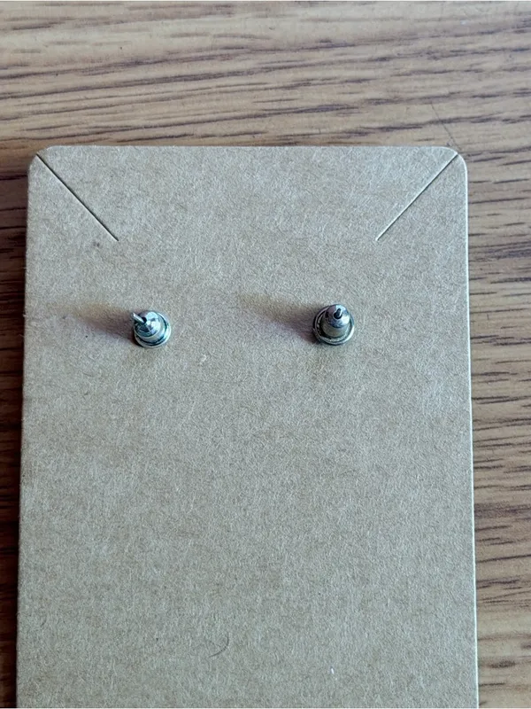 Chico's Silver Spiral Drop Earrings with Clear Stones - Image 5