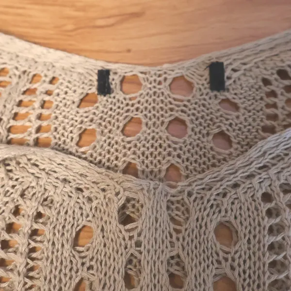 Crochet Knit Beach Cover Up Dress Tan Boho Resort‎ Summer Vacation Layering OS - Image 4