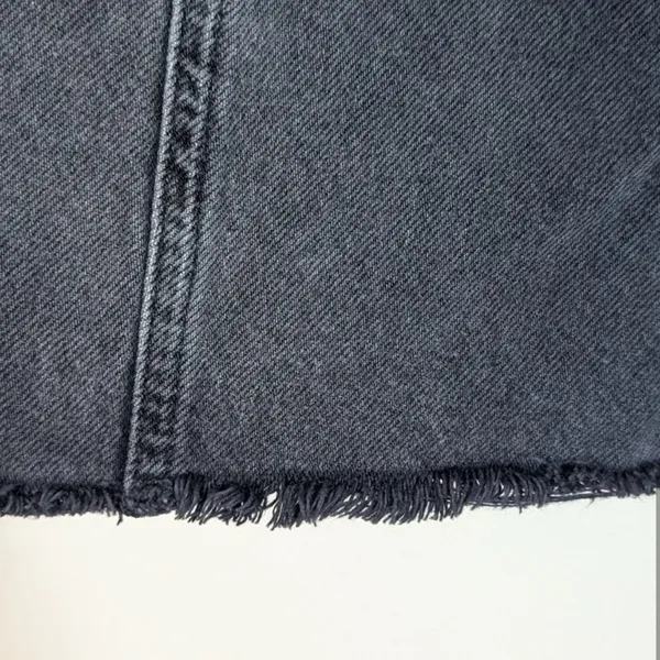 Free People - Faded Black Midnight Sun Mid Rise Denim Mini Skirt/Skort Size 25 - Image 12
