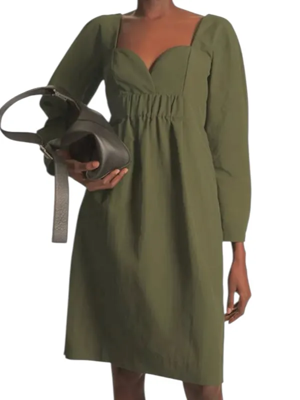NWT COS Sweetheart Neckline Dress Green Size 4 - Image 2