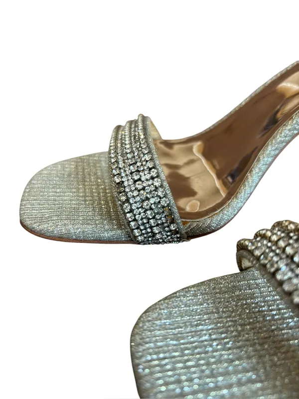 Badgley Mischka Collection Urina Heeled Sandal Platinum Womens Size 9 - Image 7