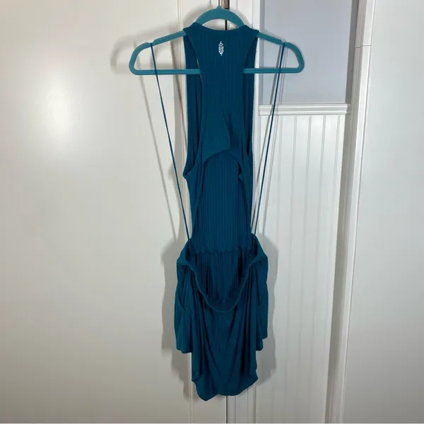 FP Movement Blissed Out Romper size medium in teal‎ Blue summer spring vacation - Image 6