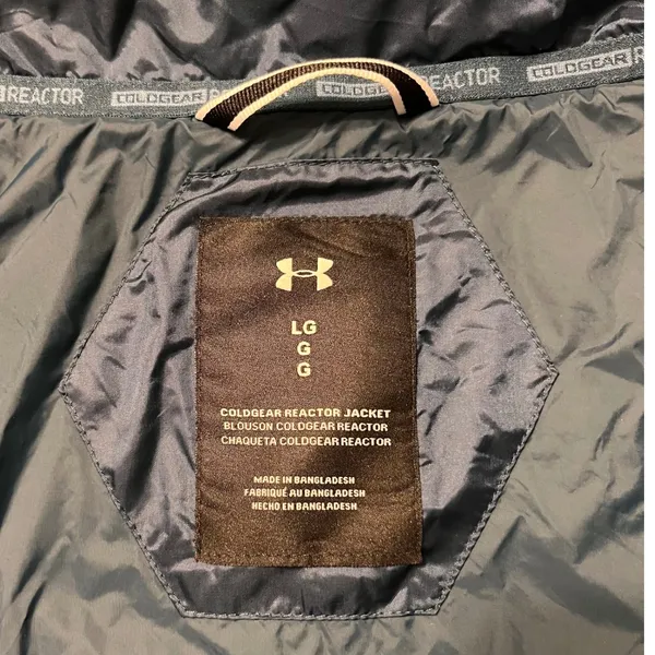 Under Armour Coldgear‎ Reactor Puffer Jacket Women's Large Quilted Zip Up Green - Image 3