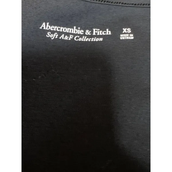 Abercrombie & Fitch Black Long Sleeve Square Neck Knit Thong Bodysuit Top Size S - Image 5
