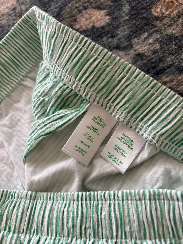 Lilly Pulitzer Croix High Rise Shorts Spearmint Harbor Stripe Size XL - Image 6