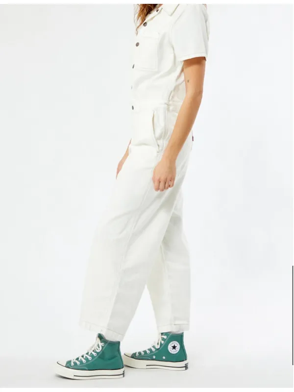 Levi's Heritage Short Sleeve Denim Jumpsuit Women’s Size M - Image 5