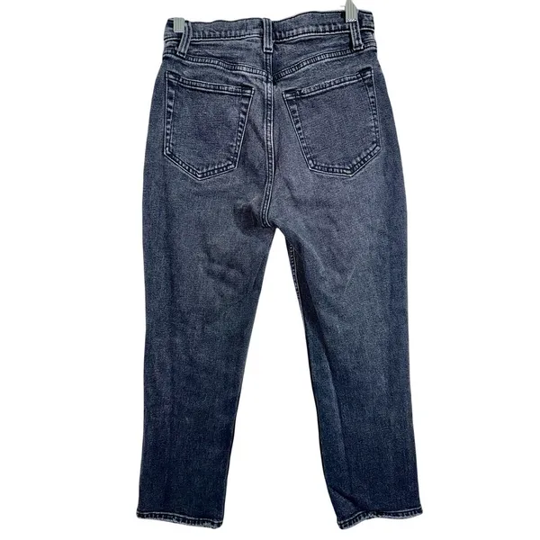 Abercrombie & Fitch Curve Love Ankle Straight Ultra High Rise Black Jeans 24 00 - Image 2