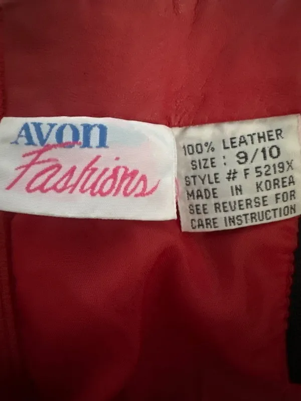 Vtg Avons Fashion 100% Leather Skirt stretchy waist comfort festival carnival - Image 5