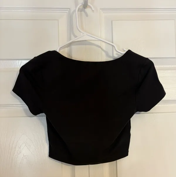 aerie black square neck top  - Image 2