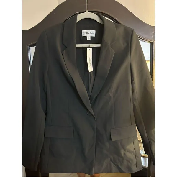 New The Drop Blake Long Blazer XS Black - Image 8