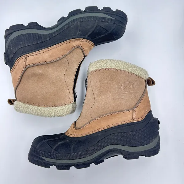 Sorel Snow Boots Women's Fleece Waterproof Winter Insulated Black‎ Brown 7.5 - Image 7
