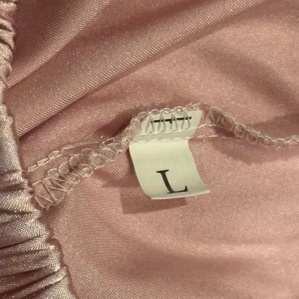 SWOMOG Satin Pajama Set Size L Pink Sleepwear Long Sleeve Two Piece - Image 10