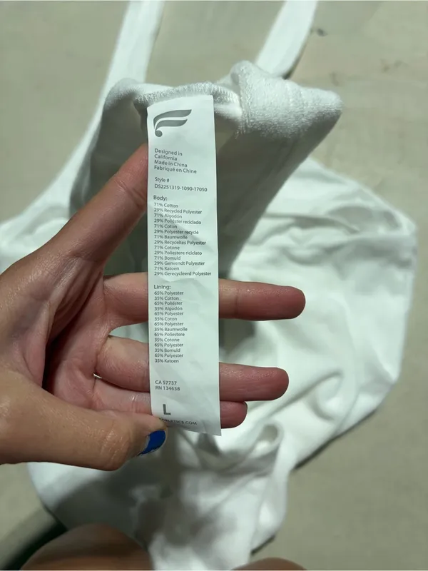 Fabletics White Halter swim coverup terry cloth dress large - Image 6