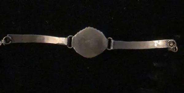 Silver and turquoise bracelet - Image 2