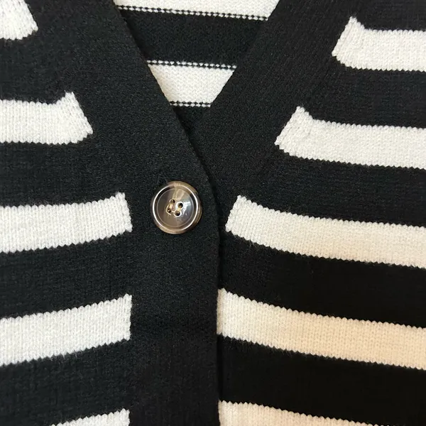 Black and white striped cardigan - Image 2