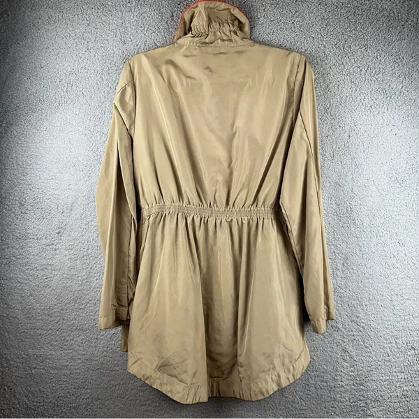 Luii by Anthropologie Jacket Womens Tan Small High Neck Parka Raincoat - Image 3