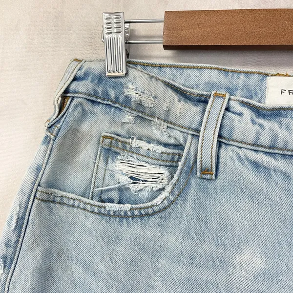 FRAME Le High N Tight Crop Mini Boot Jeans Womens 28 Distressed Grunge‎ Indie - Image 4