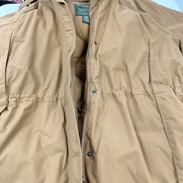 Eddie Bauer Womens‎ Goose Down Parka 2X Camel Brown Hooded Outdoor Cozy Winter - Image 8