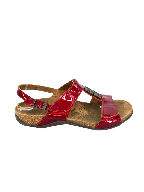 Dr. Andrew Weil Sonora Sandals Red Patent Leather Comfort Size 40 EU 9 US - Image 4