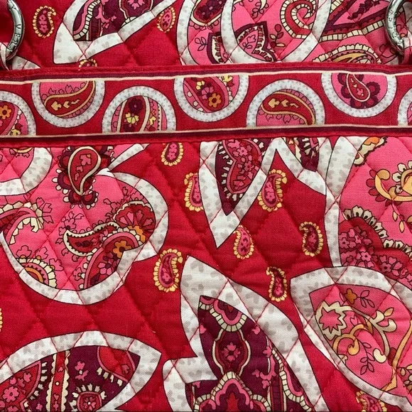 Vera Bradley short handle shoulder‎ bag pink red - Image 2