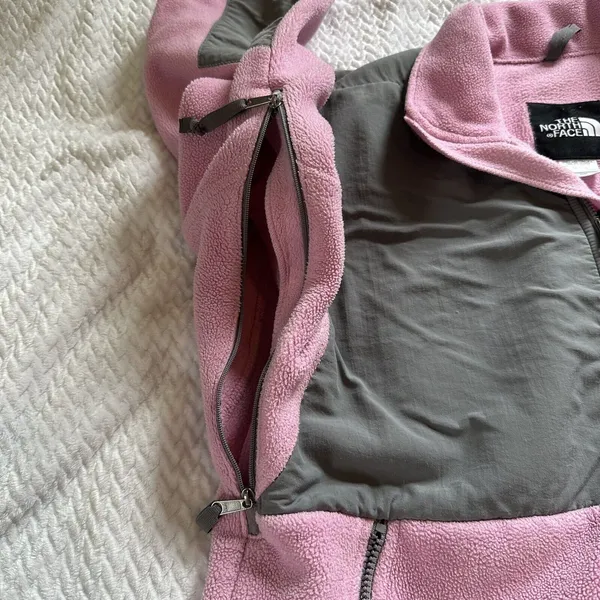 Small The North Face Pink Gray Fleece Coat Jacket - Image 9