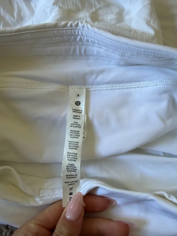 Lululemon White Pace Revival Skirt Long Size 4  - Image 6