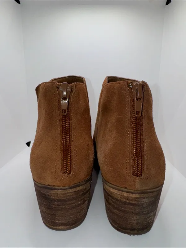 Susina Kyle-Lea Perforated Suede Ankle Bootie Boots Women’s 10 Tan - Image 7