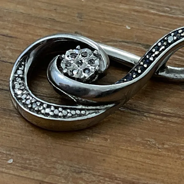 925 Sterling Silver Diamond Infinity Knot Pendant Necklace Charm Love Eternity - Image 6