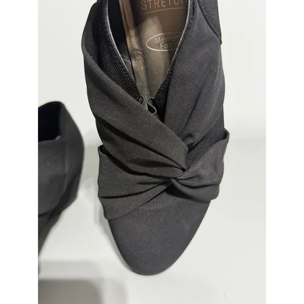 IMPO Ginny Women's 9.5M Black Sash Stretch Memory Foam Wedge Dress Shoes - Image 8