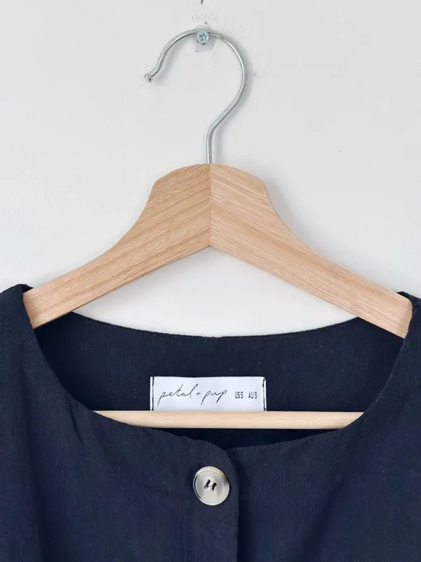 Petal & Pup Peter Black Sleeveless Button-Front Tank Vest - Image 5