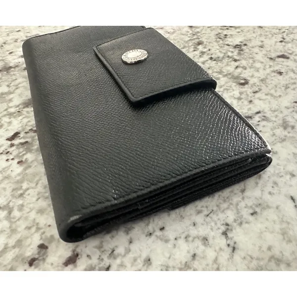 BVLGARI black‎ leather shw long wallet - Image 6