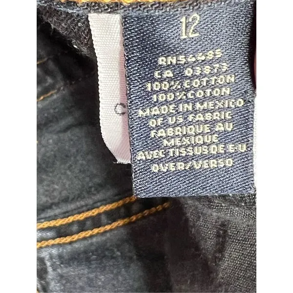 American Eagle Bootcut Wide Leg Pocket‎ Embroidered Details Blue Jean sz 12 - Image 10