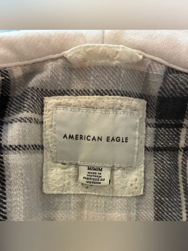 American Eagle Oversized Hoodie Flannel - Medium - Image 4